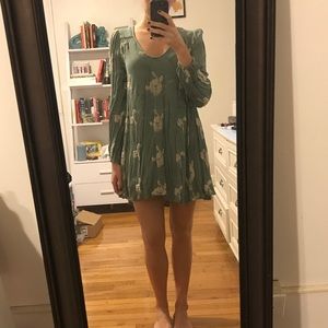 Free People Oxford Embroidered Mini Dress